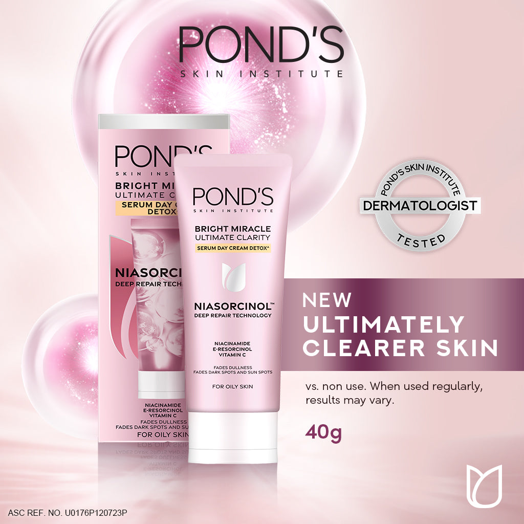 Pond’s Bright Miracle Ultimate Clarity Serum Day Cream Detox 40g