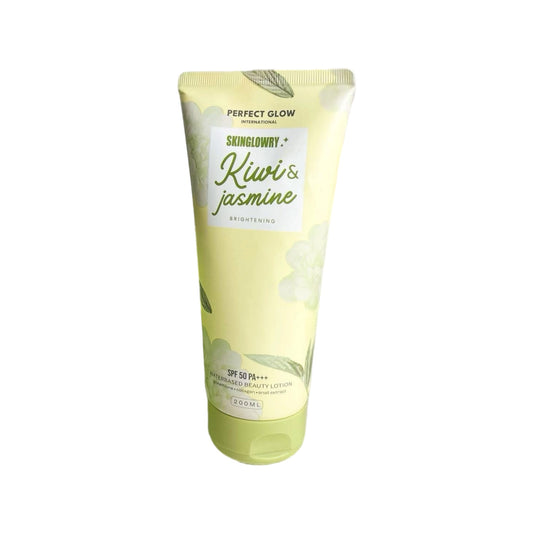 Skin Glowry Kiwi Jasmine Water-Based Beauty Lotion with SPF 50 PA+++ 200ml