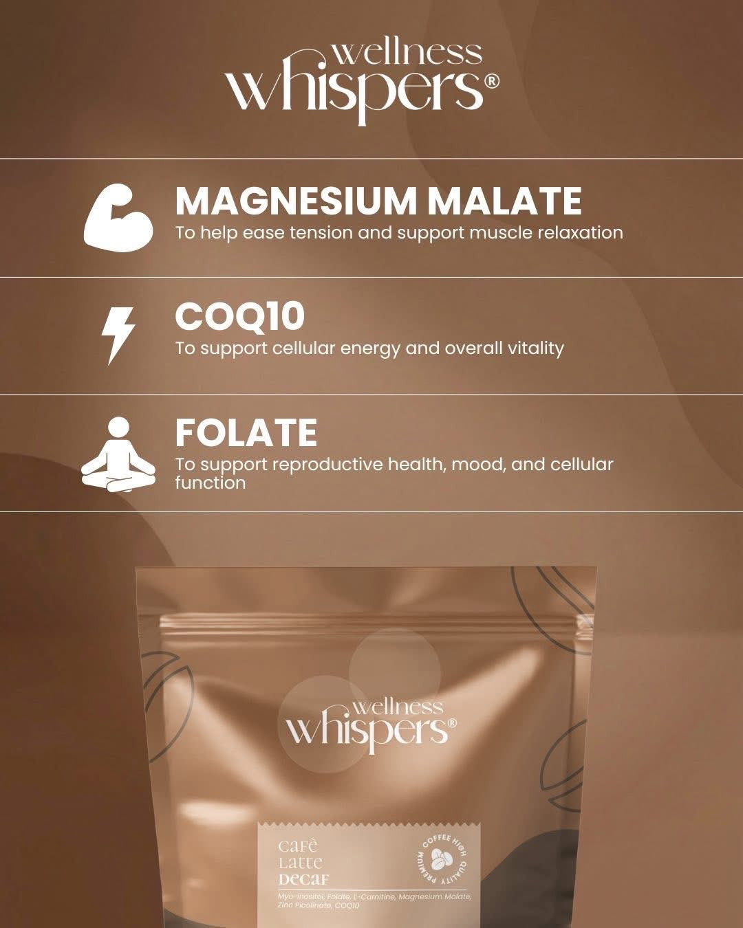 Wellness Whispers Café Latte Decaf 10s