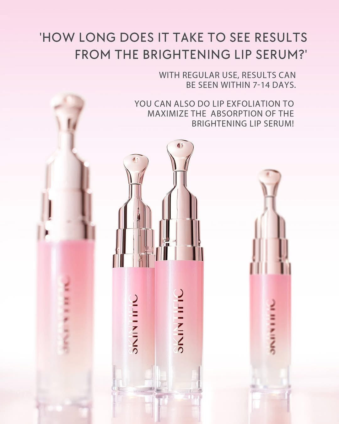 SKINTIFIC Peptide Brightening Lip Serum 6.5ml (Choose a Shade)