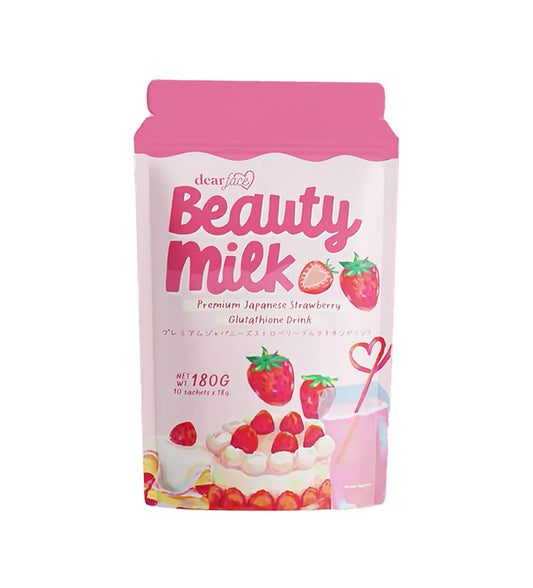 Dear Face Beauty Milk Strawberry Glutathione Drink (Choose a Size)