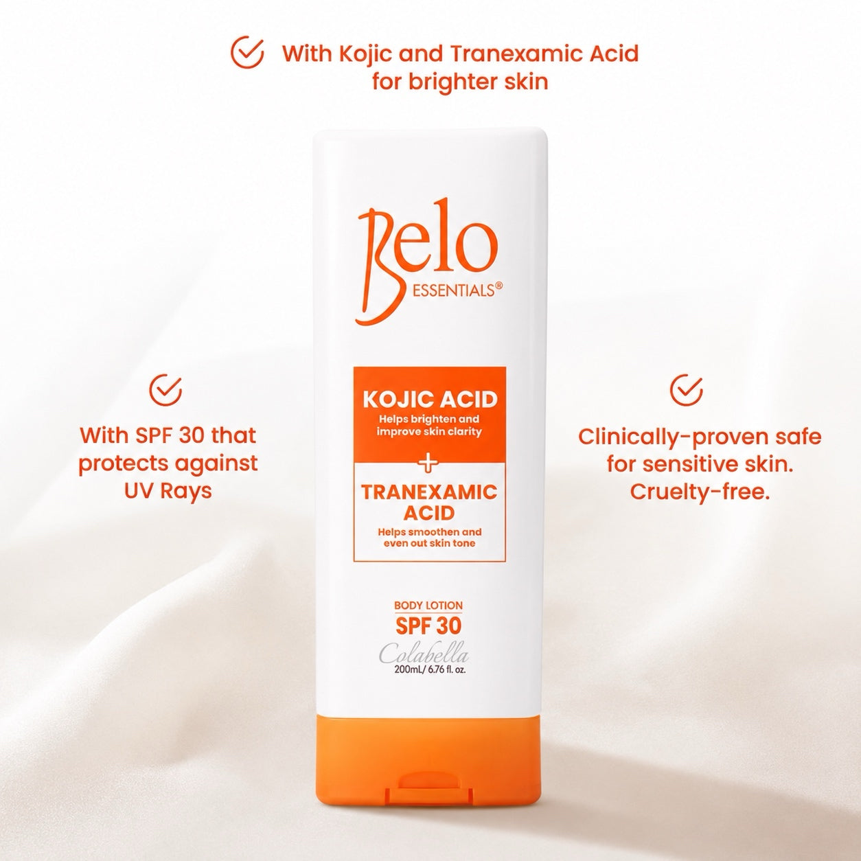 Belo Kojic Acid + Tranexamic Acid Body Lotion (Choose a Size)