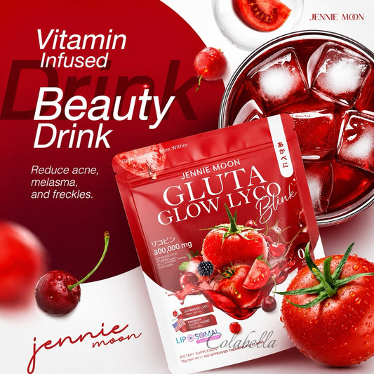 Jennie Moon Gluta Glow Lyco Blink Beauty Supplement (30 Sachets)