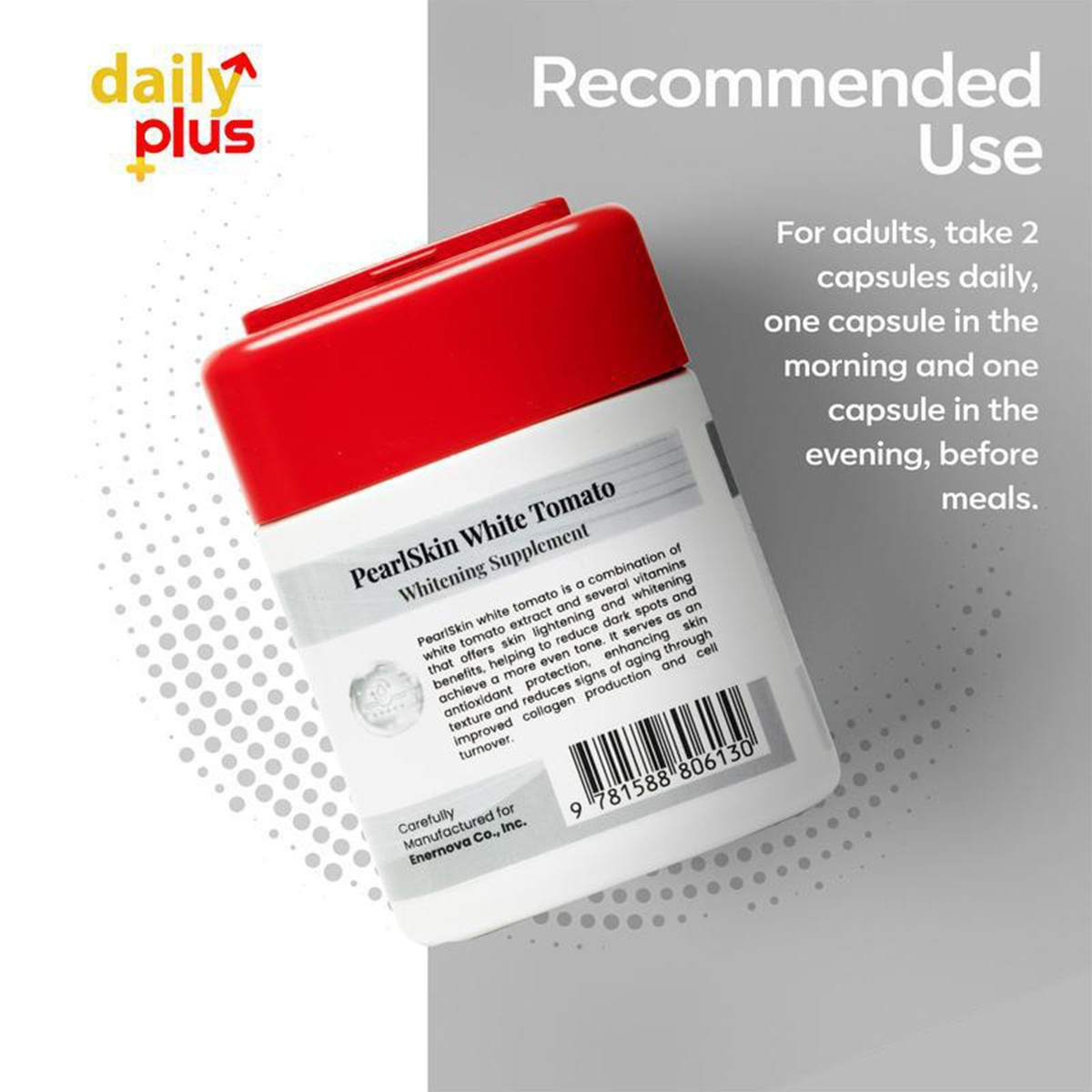 Daily Plus PearlSkin White Tomato 6-in-1 Skin Perfection Supplement 60 Tablets