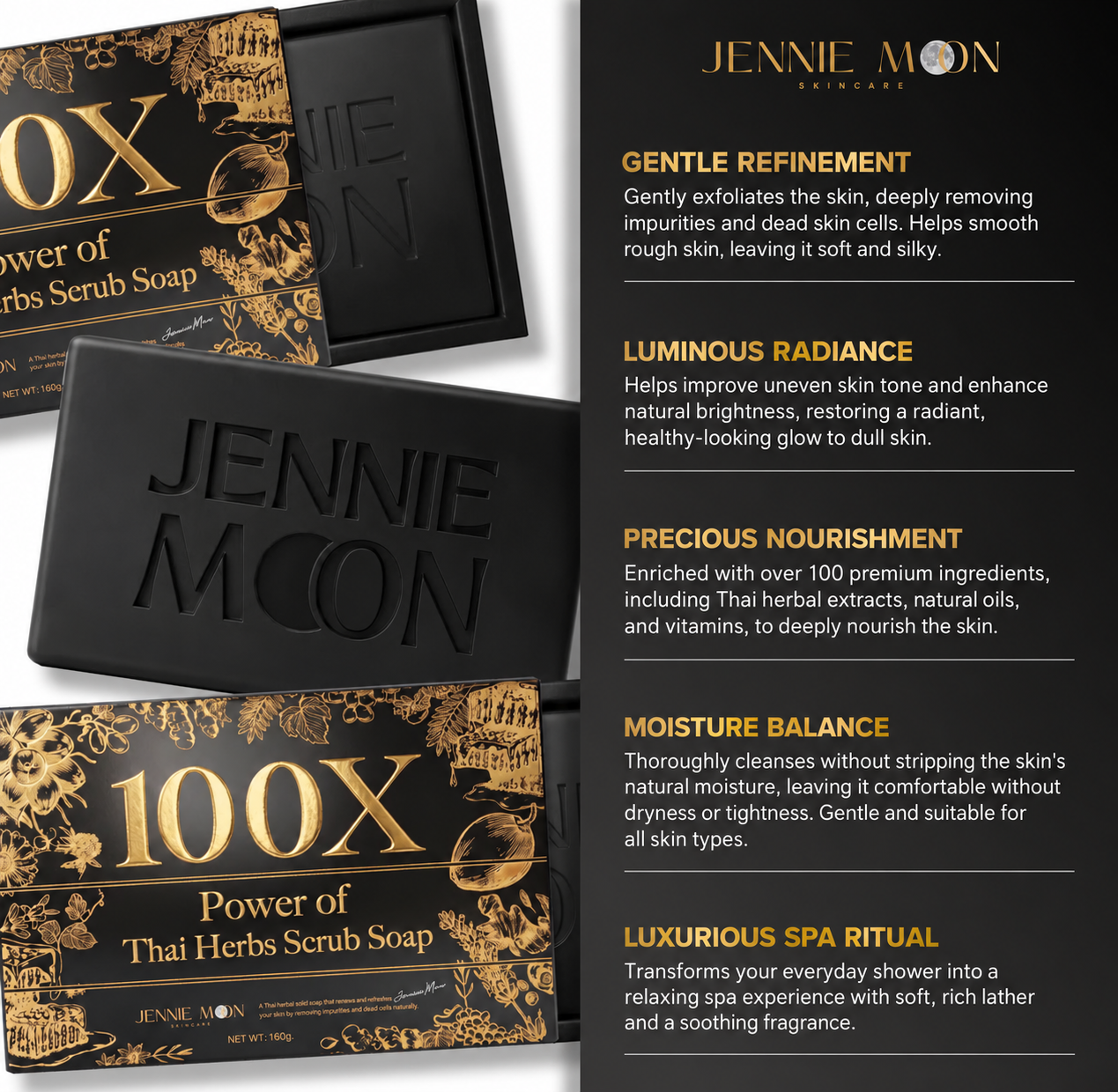 Jennie Moon 100X Power of Thai Herbs Scrub Soap 100g