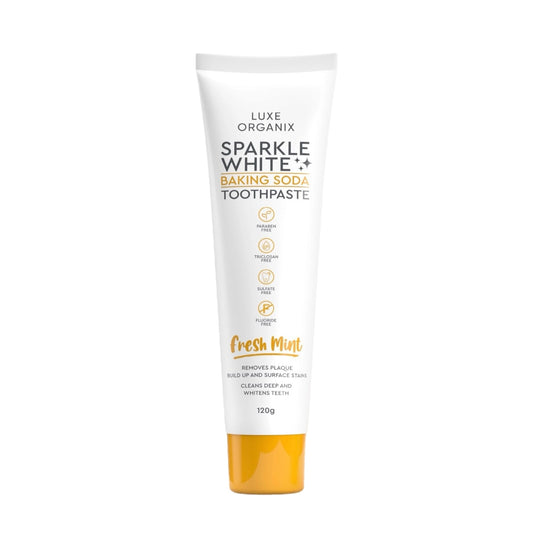 LUXE ORGANIX Sparkle White Baking Soda Toothpaste 120g