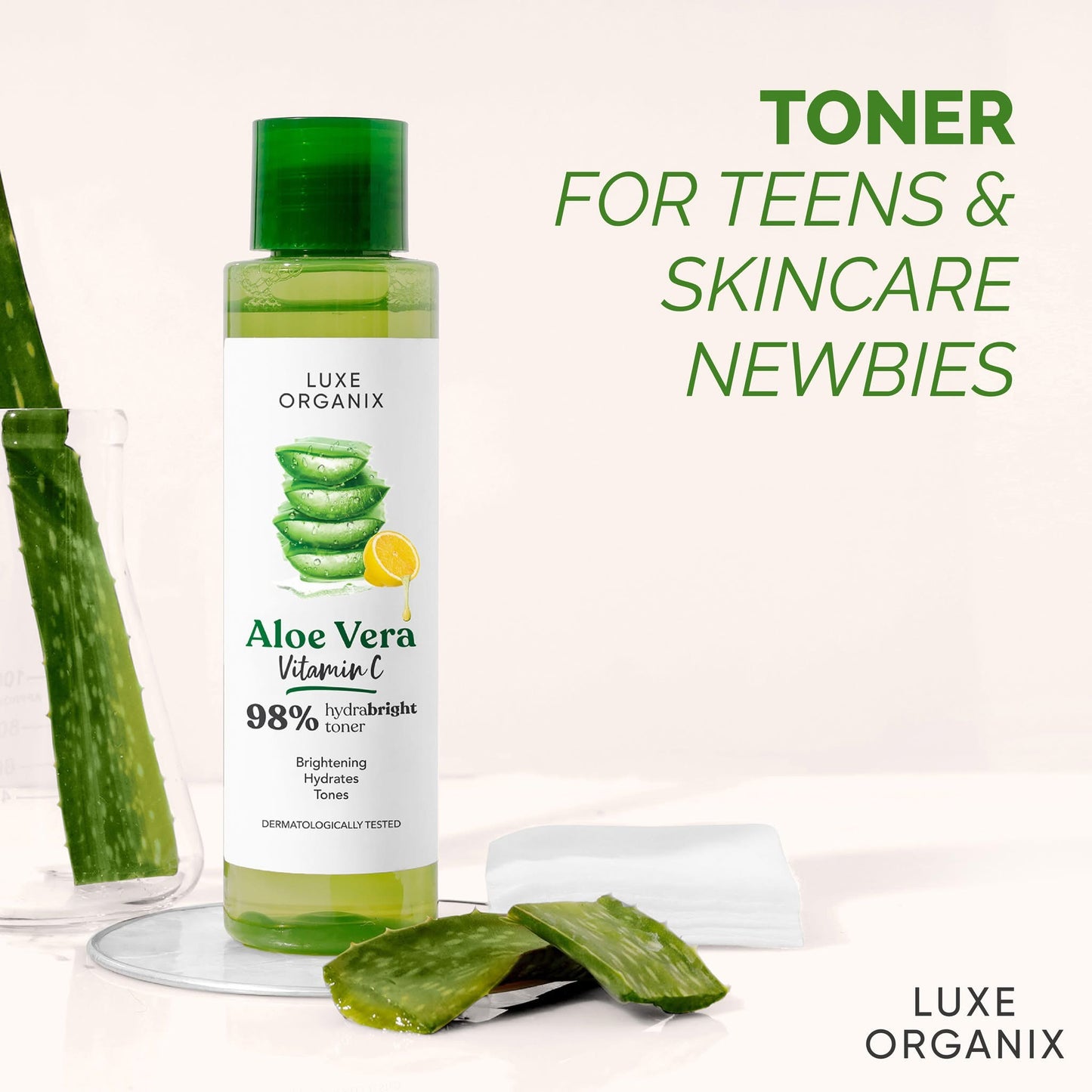Luxe Organix 98% Aloe Vera Vitamin C Hydrabright Toner 150ml