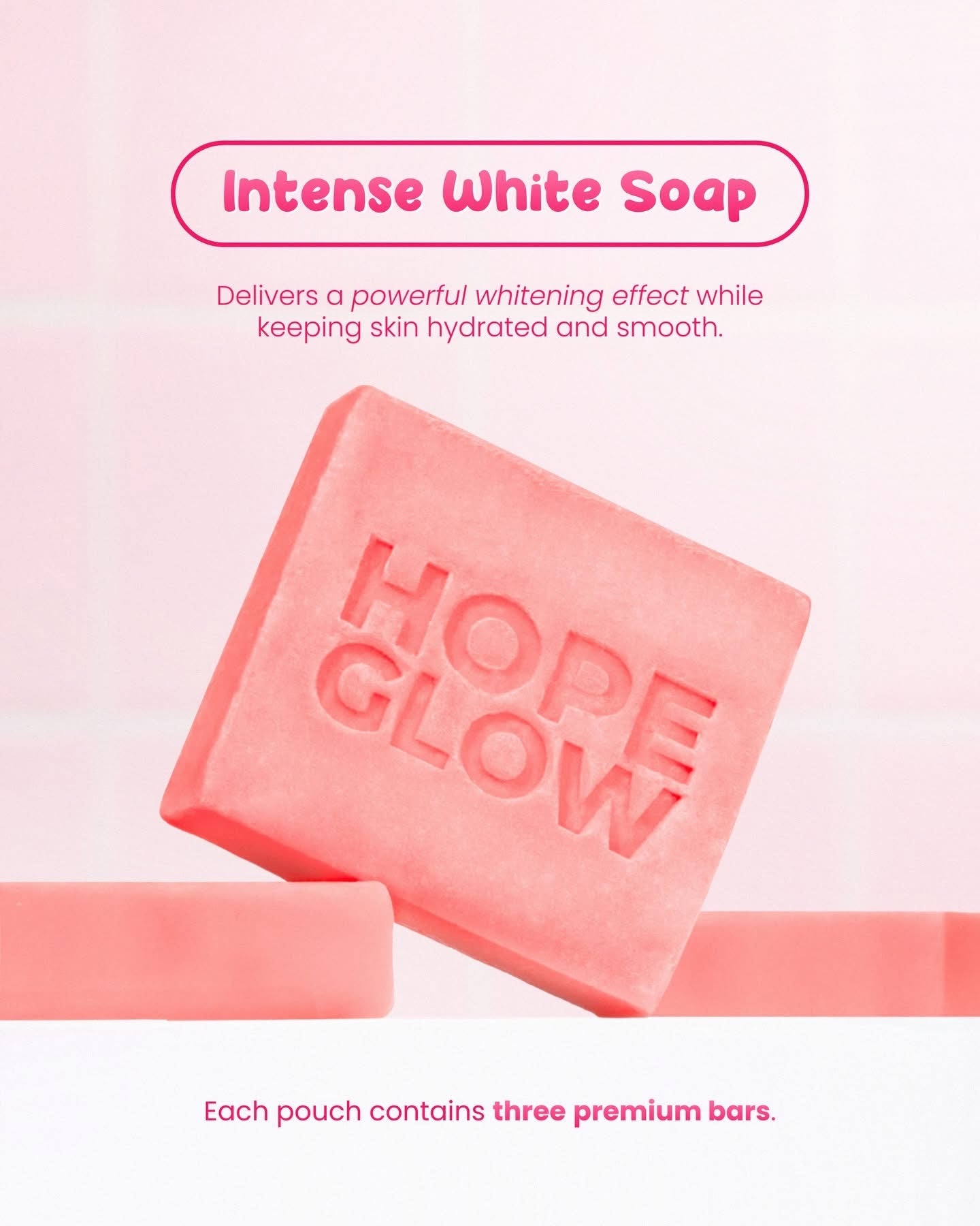Luna Aura Hope Glow Intense White Face & Body Soap (50g x 3 Bars)