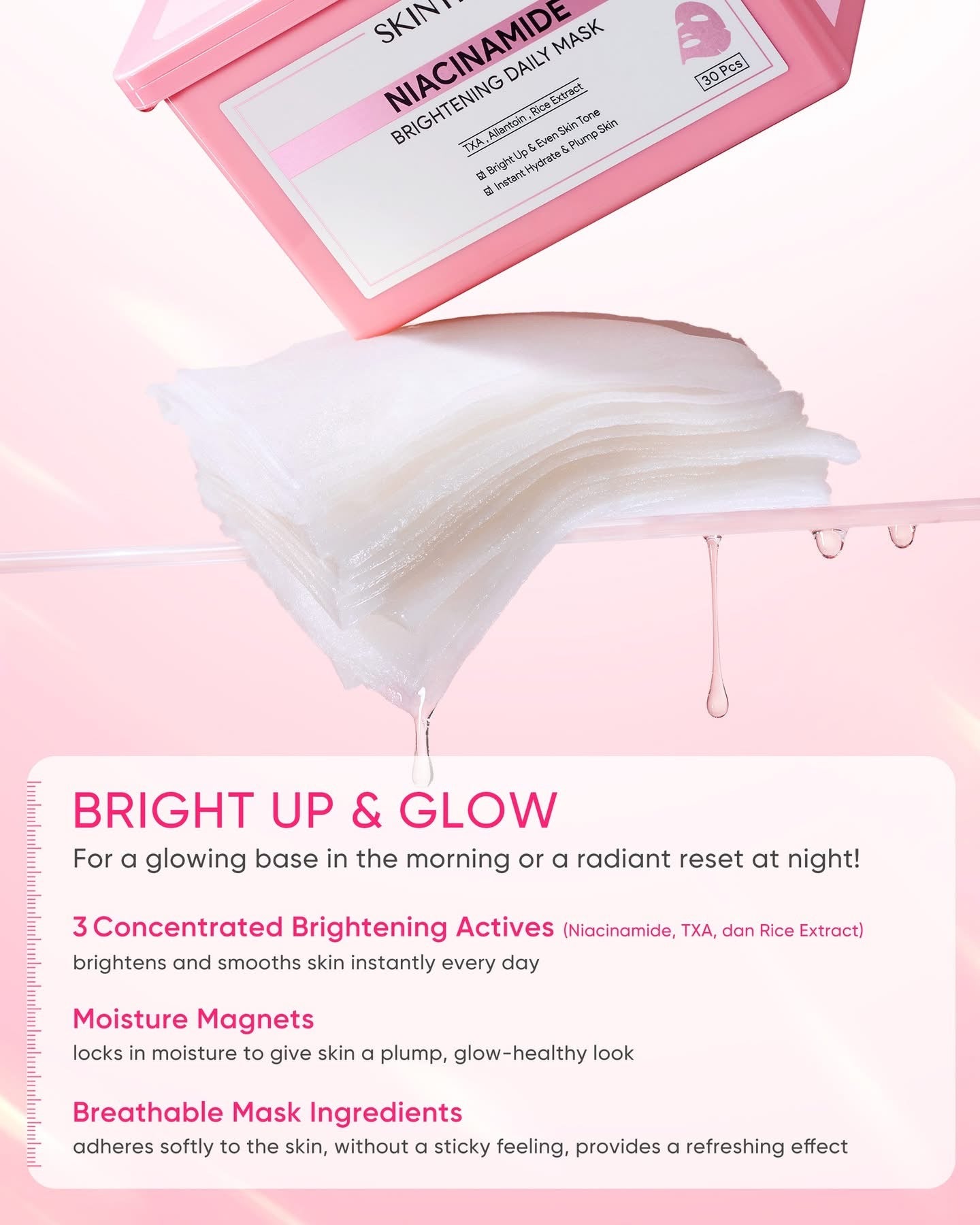 SKINTIFIC Niacinamide Brightening Daily Mask 30 Sheets