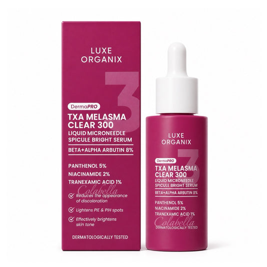 Luxe Organix TXA Melasma Clear 300 Microneedle Spicule Bright Serum 30ml