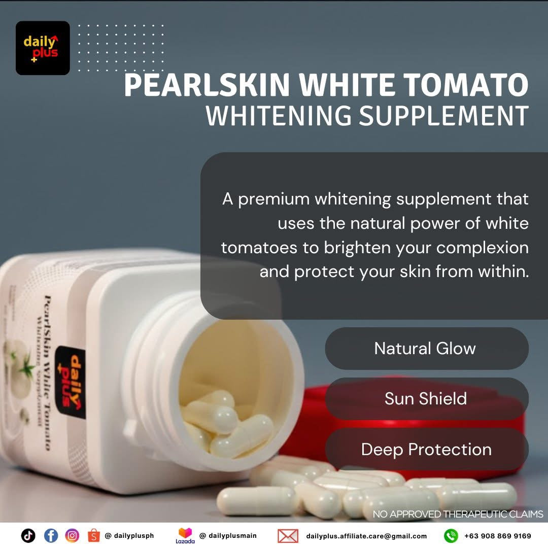 Daily Plus PearlSkin White Tomato 6-in-1 Skin Perfection Supplement 60 Tablets