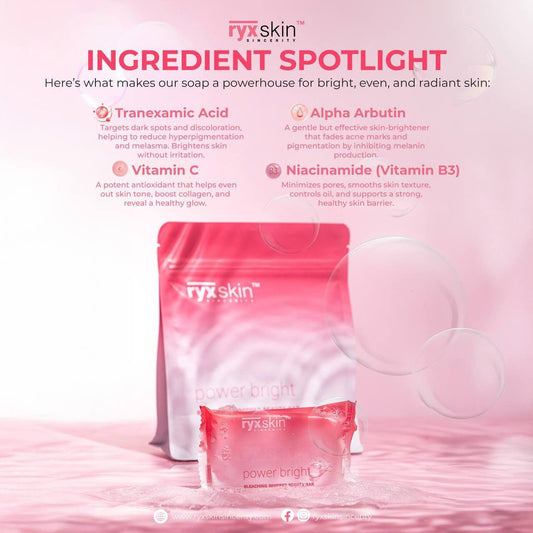 RYX Skin Sincerity Power Bright Bleaching Beauty Bar 70g x 5