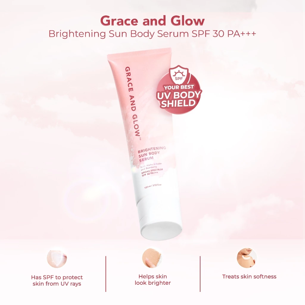 Grace and Glow Brightening Sun Body Serum with Alpha Arbutin and Bearberry Extract 100ml