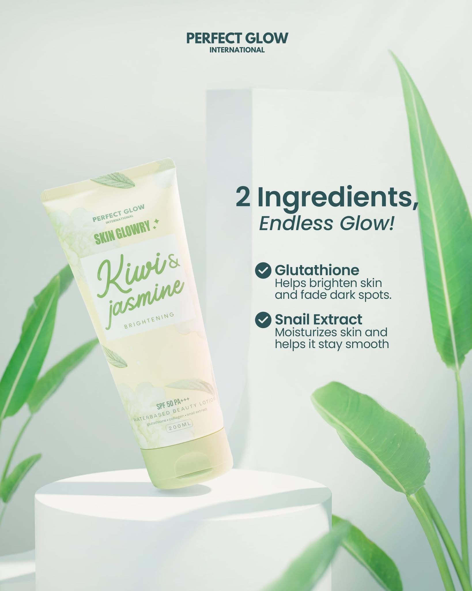Skin Glowry Kiwi Jasmine Water-Based Beauty Lotion with SPF 50 PA