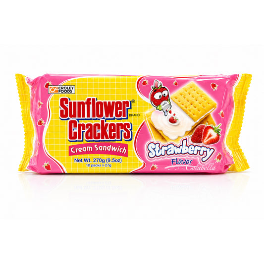 Sunflower Strawberry Crackers Cream Sandwich 10s