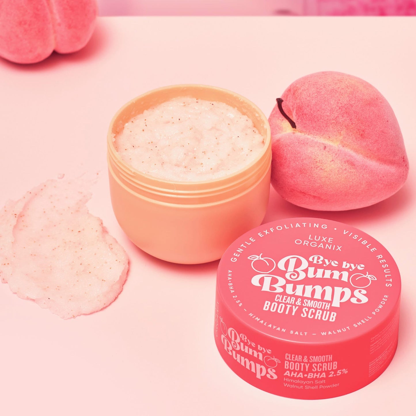 Luxe Organix Bye Bye Bum Bumps Clear and Smooth Booty Scrub 285g