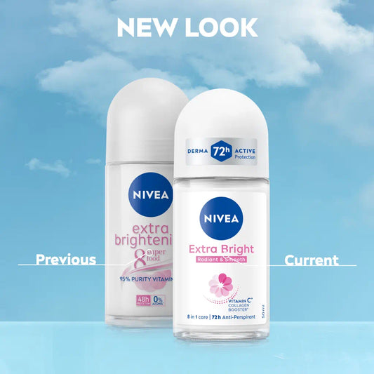 Nivea Extra Brightening 8 Super Food
Deodorant Roll-on 50ml (New Packaging)