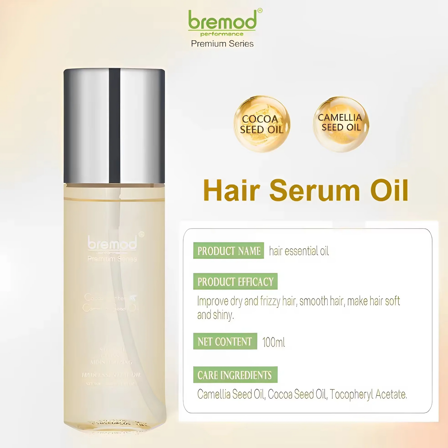 Bremod Premium Series Cocoa Butter Camellia Seed Oil 100ml