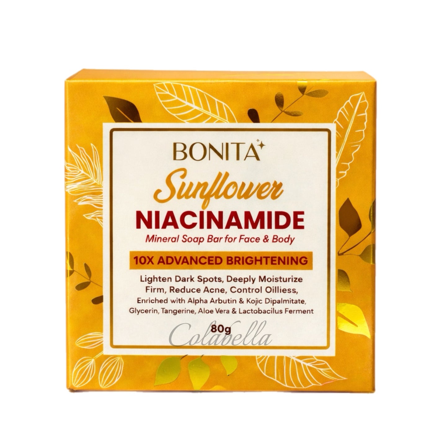 Bonita Sunflower Niacinamide 10x Whitening Soap 80g