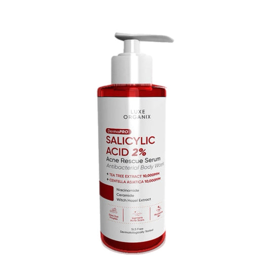 Luxe Organix Dermapro Salicylic Acid 2% Acne Rescue Serum Antibacterial Body Wash 500ml
