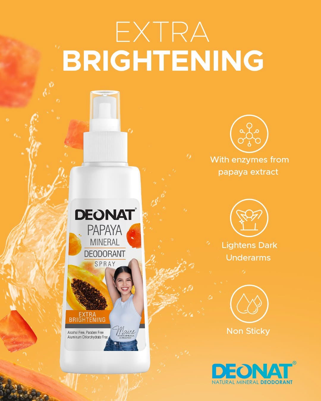 Deonat Papaya Mineral Deodorant Spray 100ml