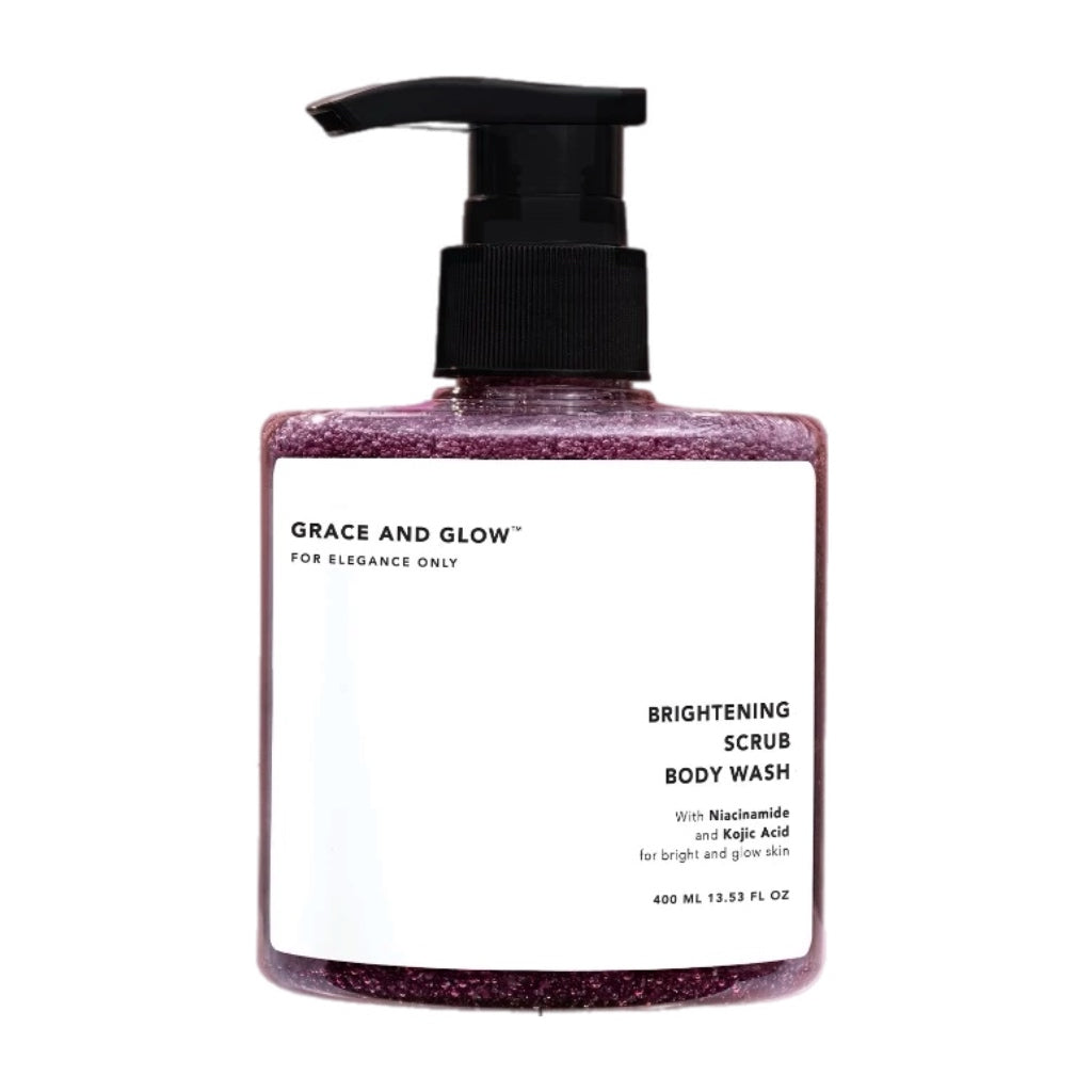 Grace and Glow Brightening Scrub Body Wash (Niacinamide and Kojic Acid) 400