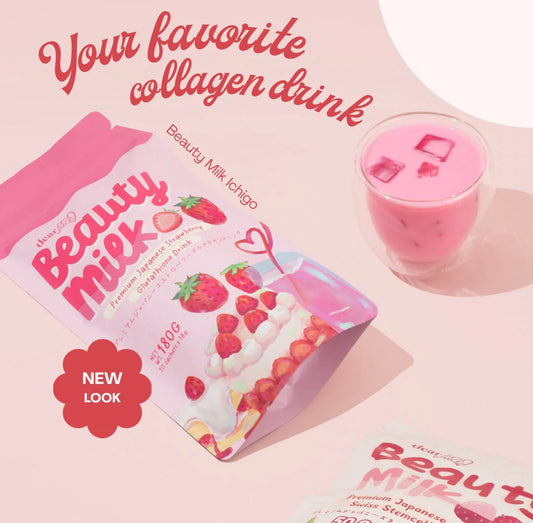 Dear Face Beauty Milk Strawberry Glutathione Drink (Choose a Size)
