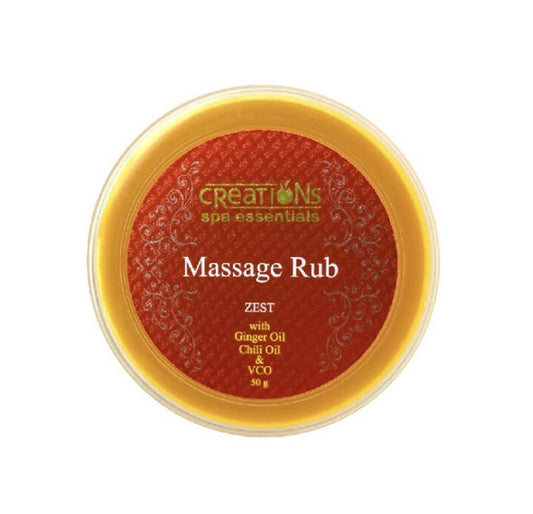 Creations Spa Essentials Massage Rub Zest 50g