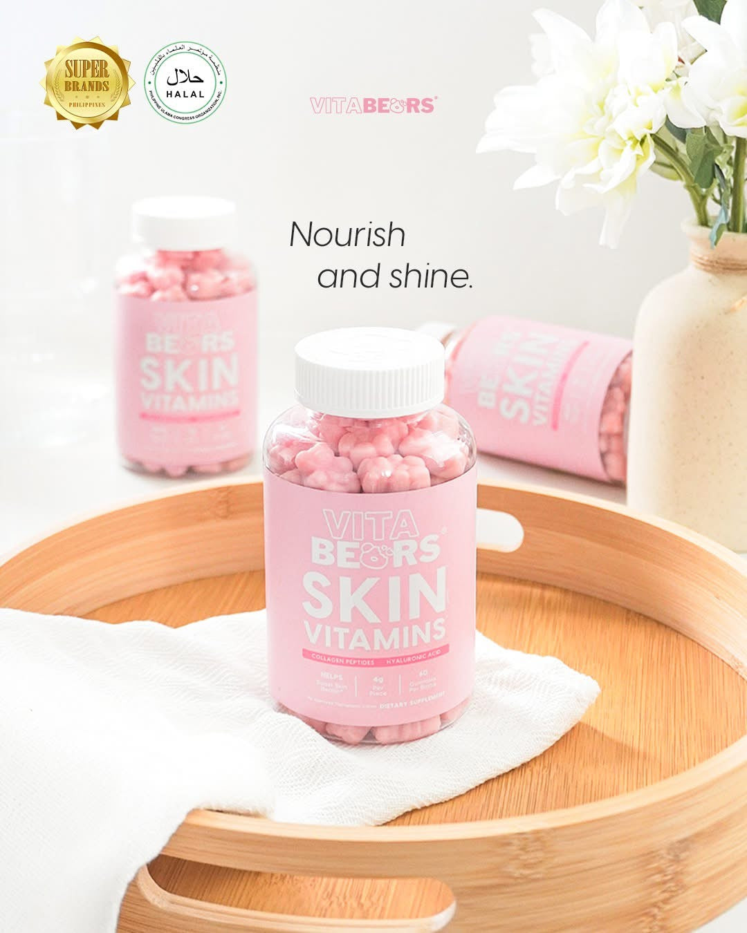 Vitabears Skin Vitamins 60 Gummies