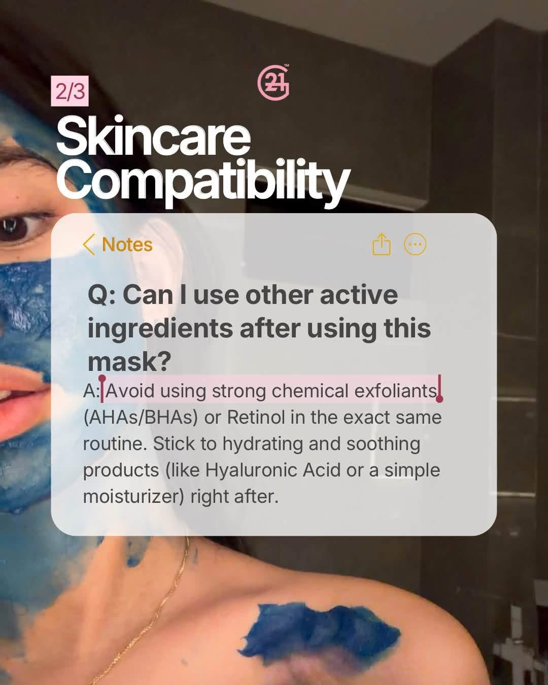 G21 Moroccan Blue Nila Powder Face & Body Mask 200g