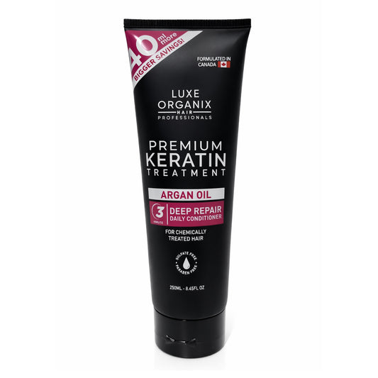 Luxe Organix Premium Keratin Treatment Argan Oil Deep Repair Conditioner 250ml