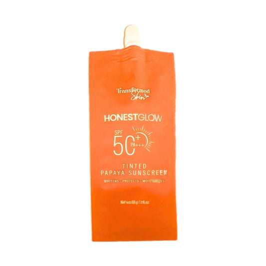 Honest Glow Tinted Papaya Sunscreen SPF50 PA+++ 50g by Transformed Skin