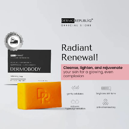 Dermorepubliq Kojic Acid Dipalmitate + Glutathione + Alpha Arbutin Whitening Soap 135g