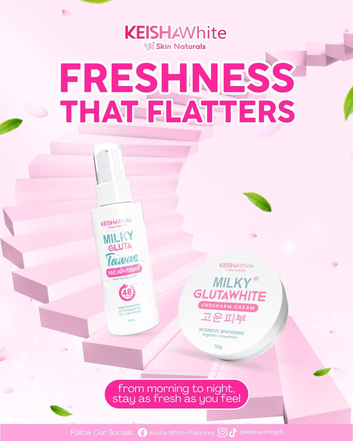 Keisha White Milky Gluta Tawas Deo Whitener 60ml