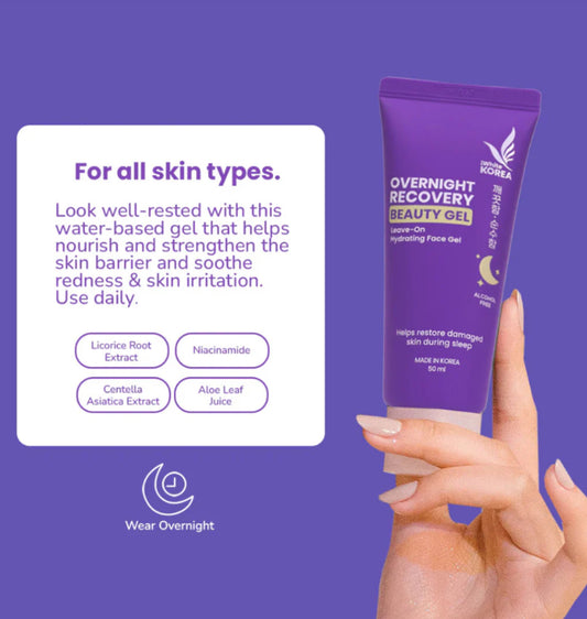 White Korea Overnight Recovery Beauty
Gel Leave-On 50ml
