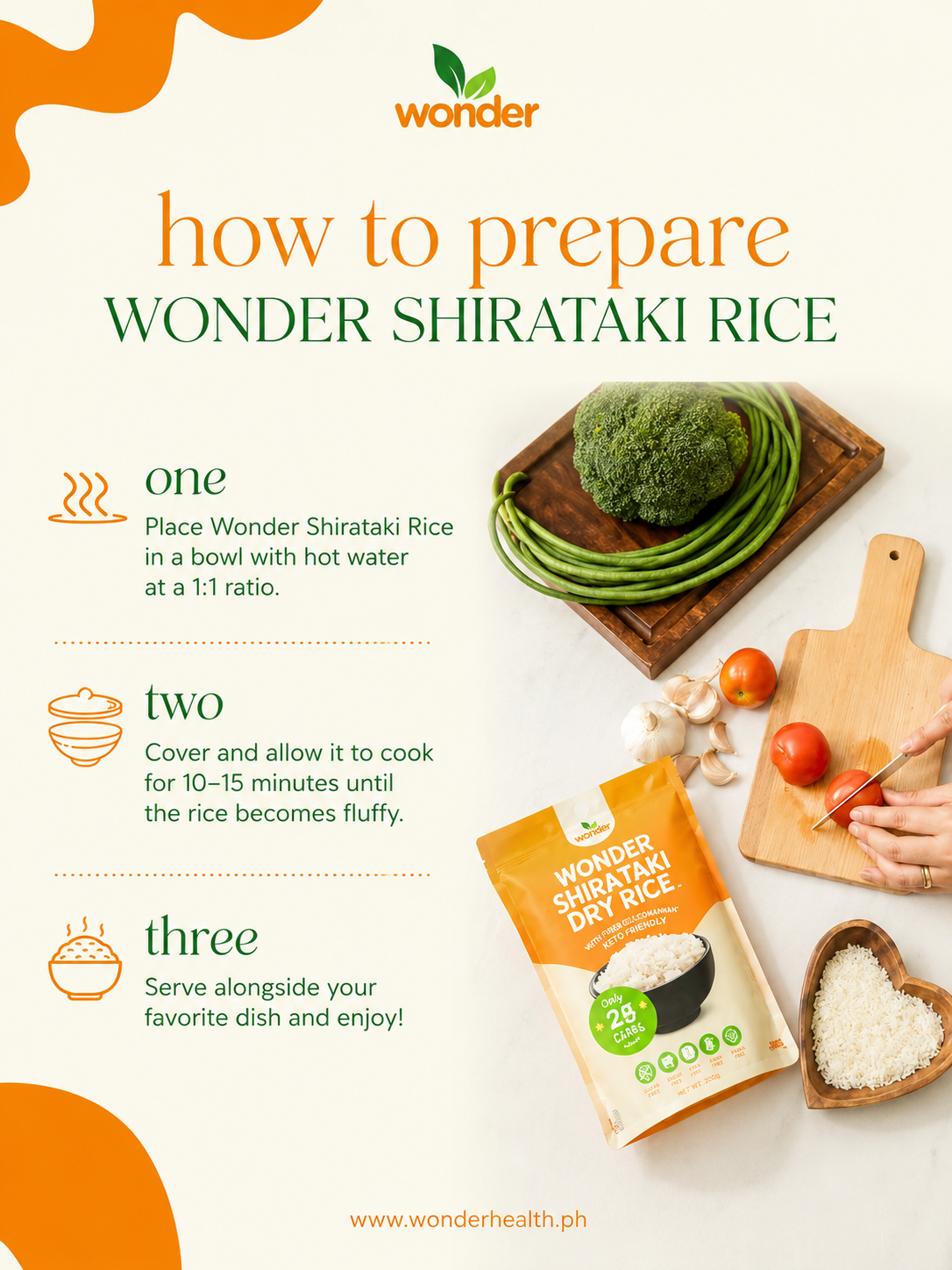 Wonder Dry Shirataki Rice 500g