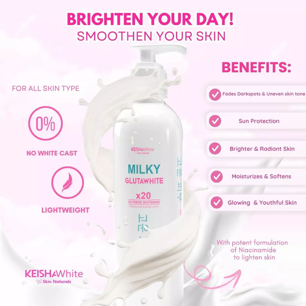 Keisha White Milky Gluta White Premium Lotion SPF50 250ml