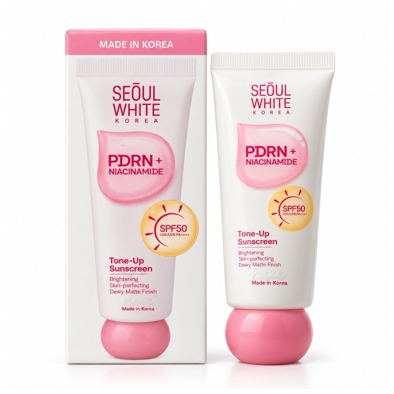 Seoul White Korea PDRN + Niacinamide Tone-Up Sunscreen SPF50 PA++++ 30ml