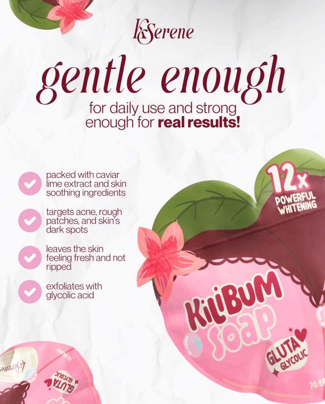 KSerene KiliBum Gluta Glycolic Soap 3 x 70g