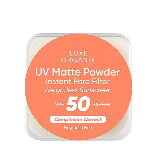 Luxe Organix UV Matte Powder Instant Pore Filter Weightless Sunscreen Complexion Correct 15g