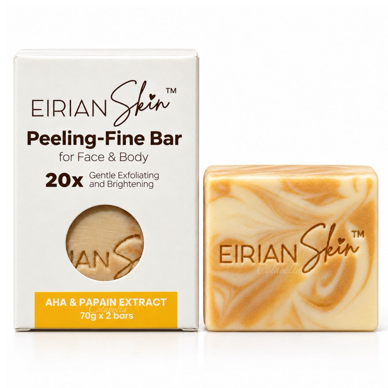 Eirian Skin Peeling-Fine Bar (AHA & Papain Extract) 70g x 2