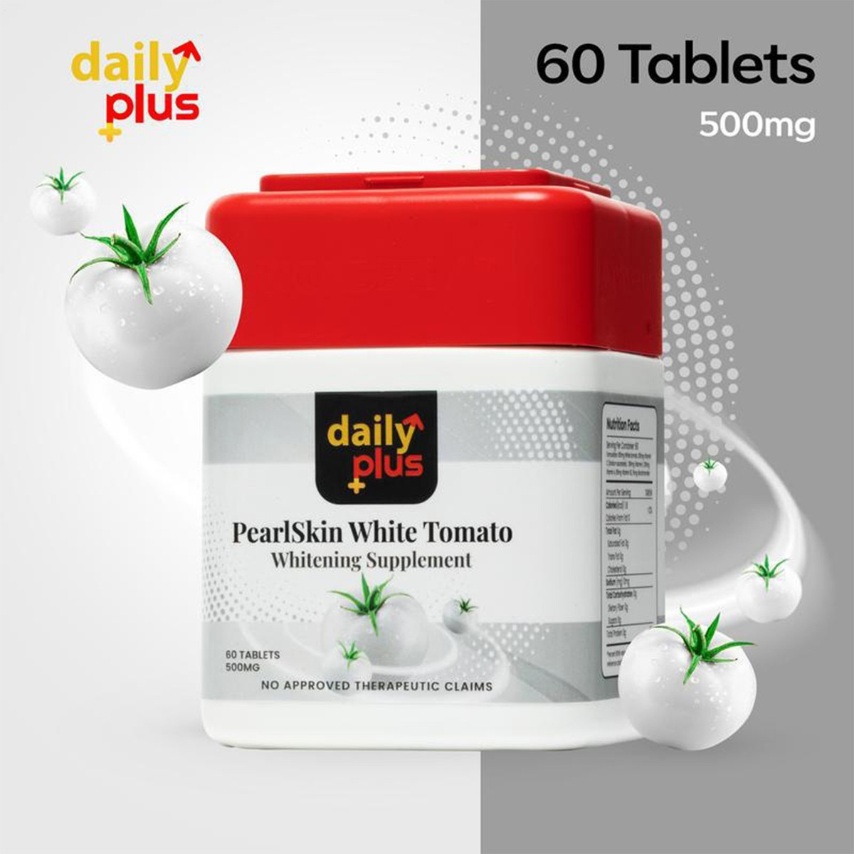 Daily Plus PearlSkin White Tomato 6-in-1 Skin Perfection Supplement 60 Tablets