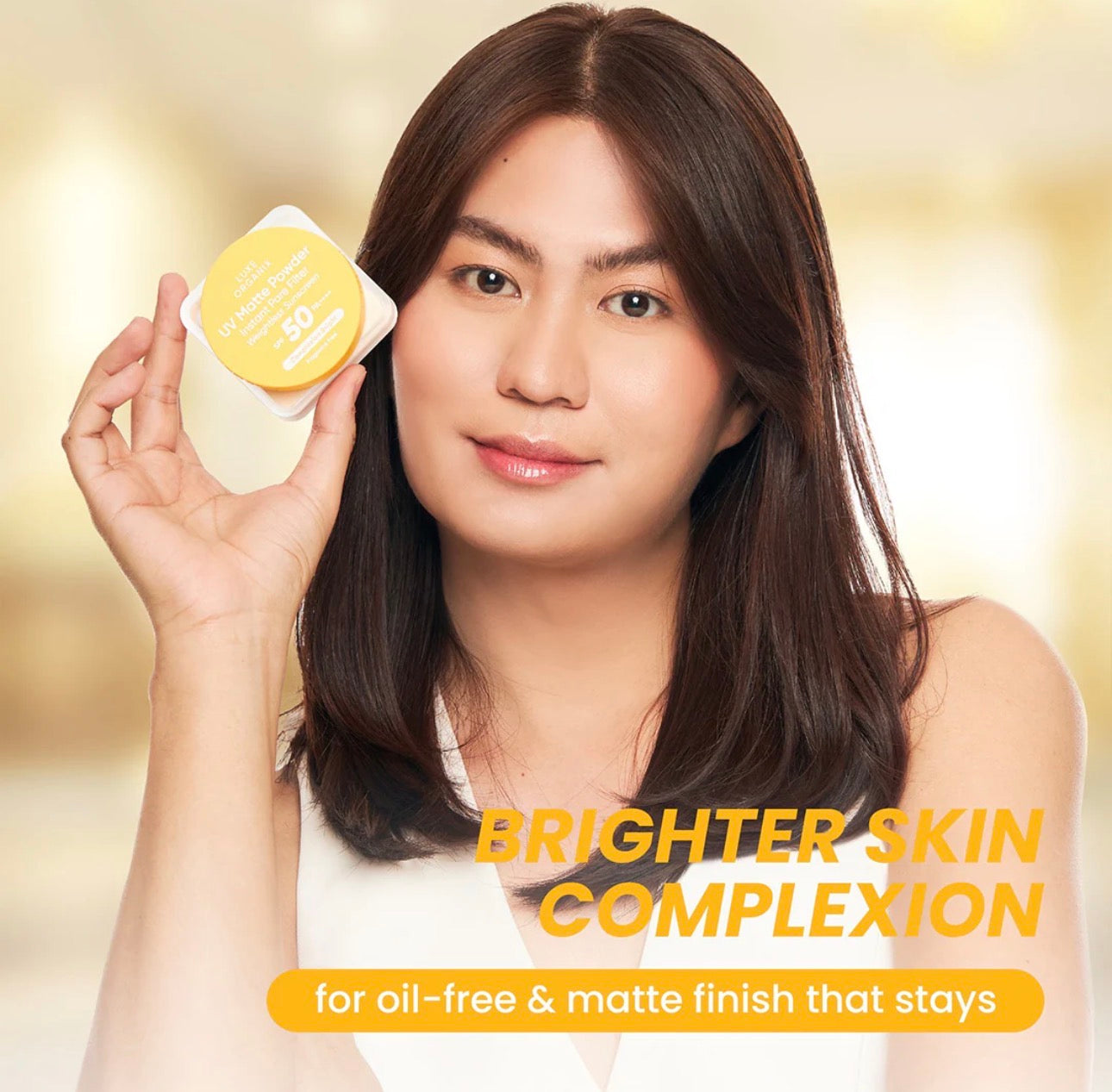 Luxe Organix UV Matte Powder Instant Pore Filter Weightless Sunscreen Complexion Bright 15g