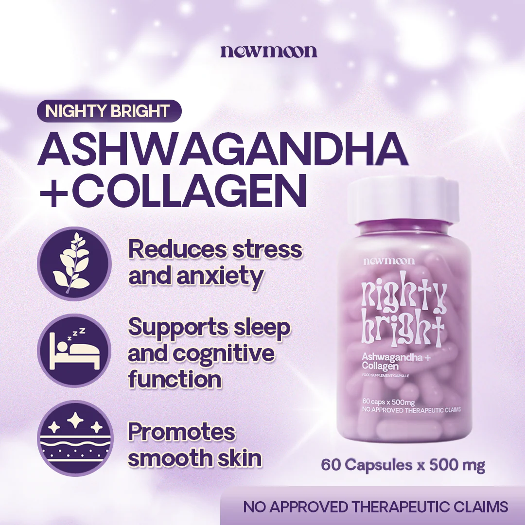Newmoon Nighty Bright Ashwagandha 500mg 30 Capsules