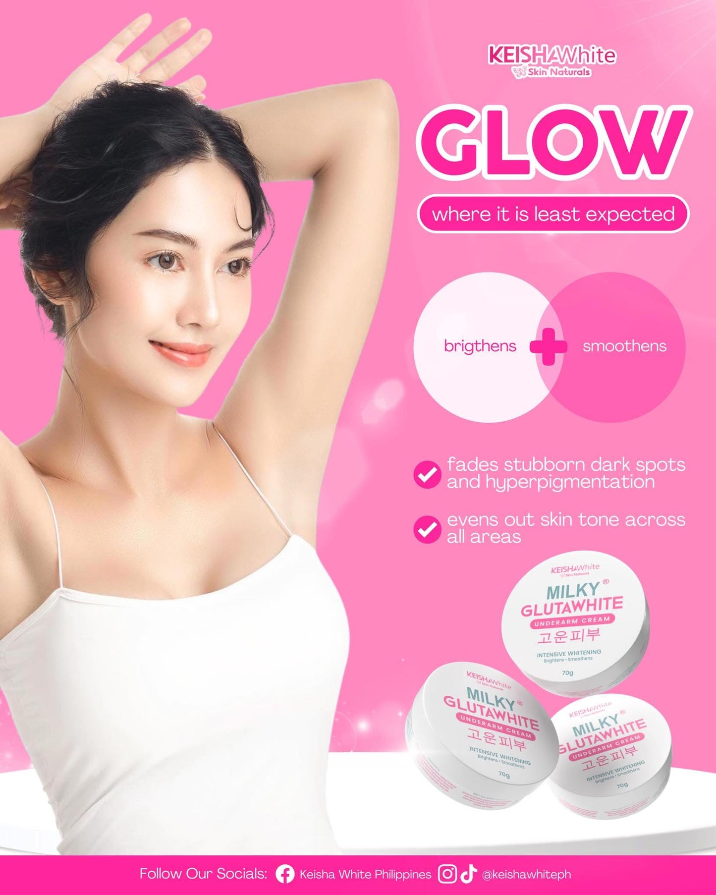 Keisha White Milky Underarm Cream 70g