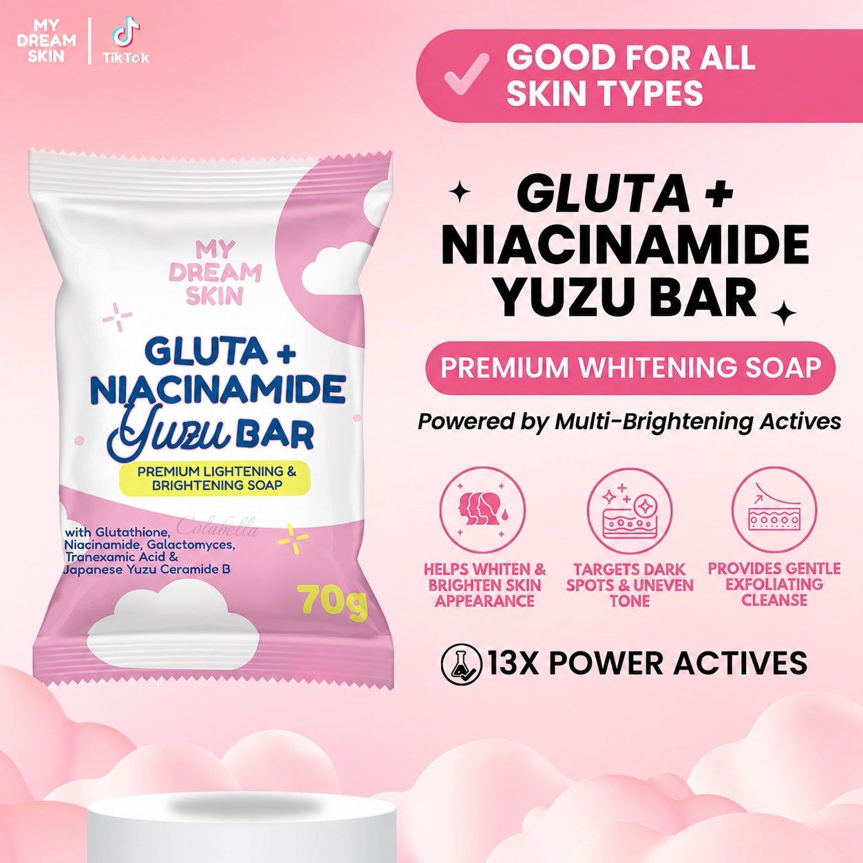 My Dream Skin Gluta + Niacinamide Yuzu Bar 70g