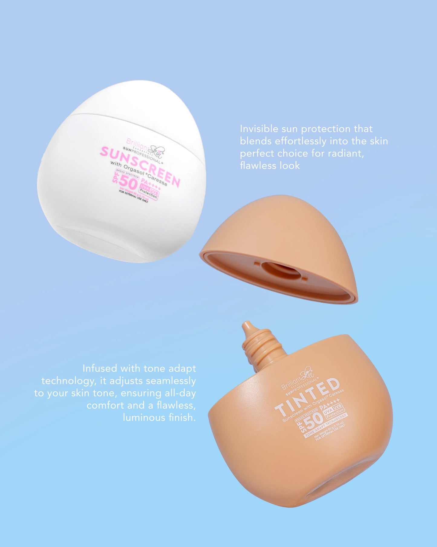 Brilliant Skin SunProfessional Sunscreen with Orgasol Caresse SPF 50 PA++++