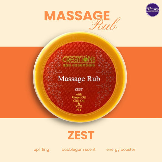 Creations Spa Essentials Massage Rub Zest 50g