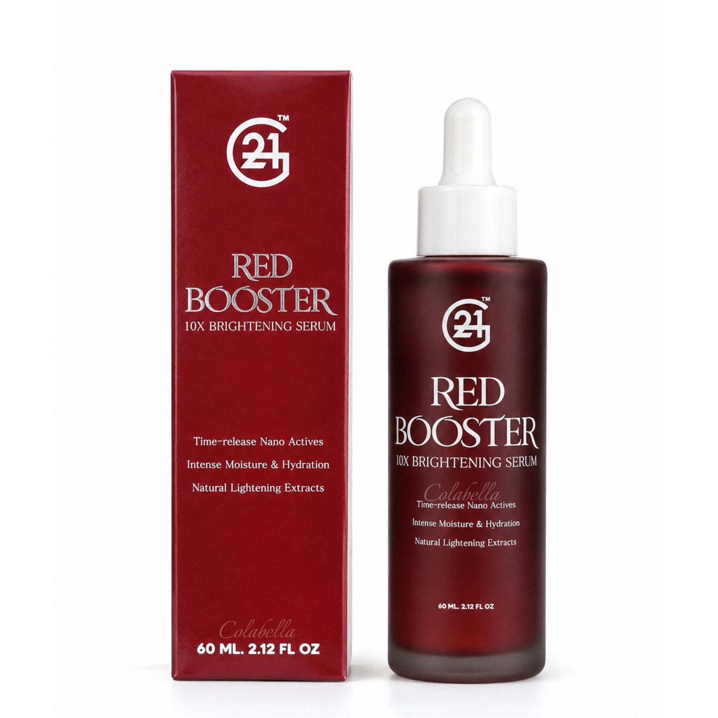 G21 Red Booster Brightening Serum - Nano Whitening Serum Intense Moisture & Hydration 60ml