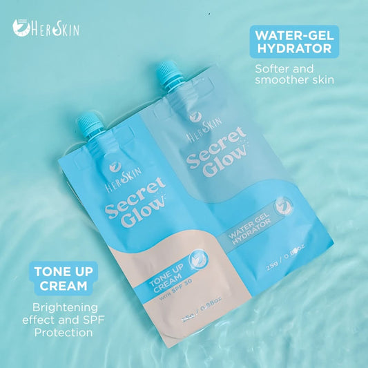 HerSkin Secret Glow Twin Pack Tone Up Cream with SPF 30 + Water Gel Hydrator